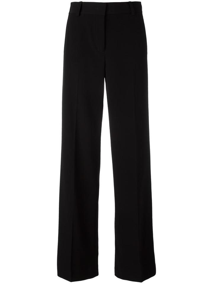 Dkny Tailored Wide Leg Trousers, Women's, Size: 4, Black, Polyester/triacetate