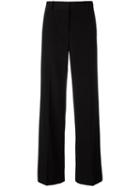 Dkny Tailored Wide Leg Trousers, Women's, Size: 4, Black, Polyester/triacetate