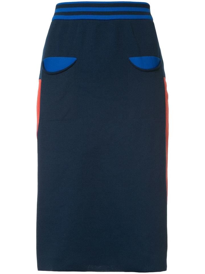 Pleats Please By Issey Miyake Pocket Knit Skirt - Blue