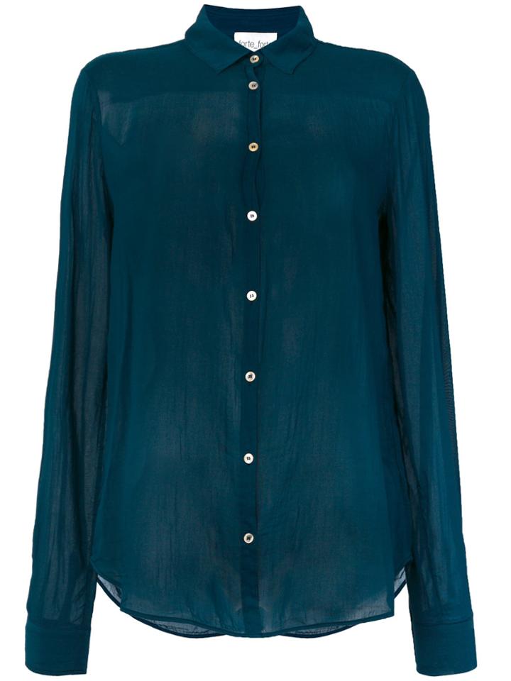 Forte Forte Ruched Effect Shirt - Blue