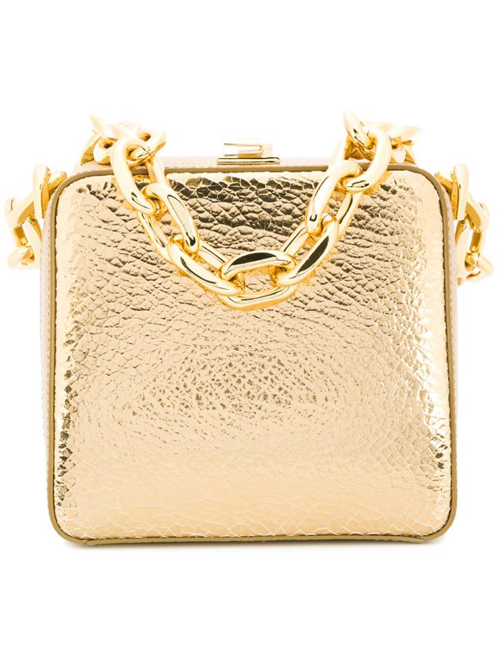 The Volon Chunky Chain Box Handbag - Metallic