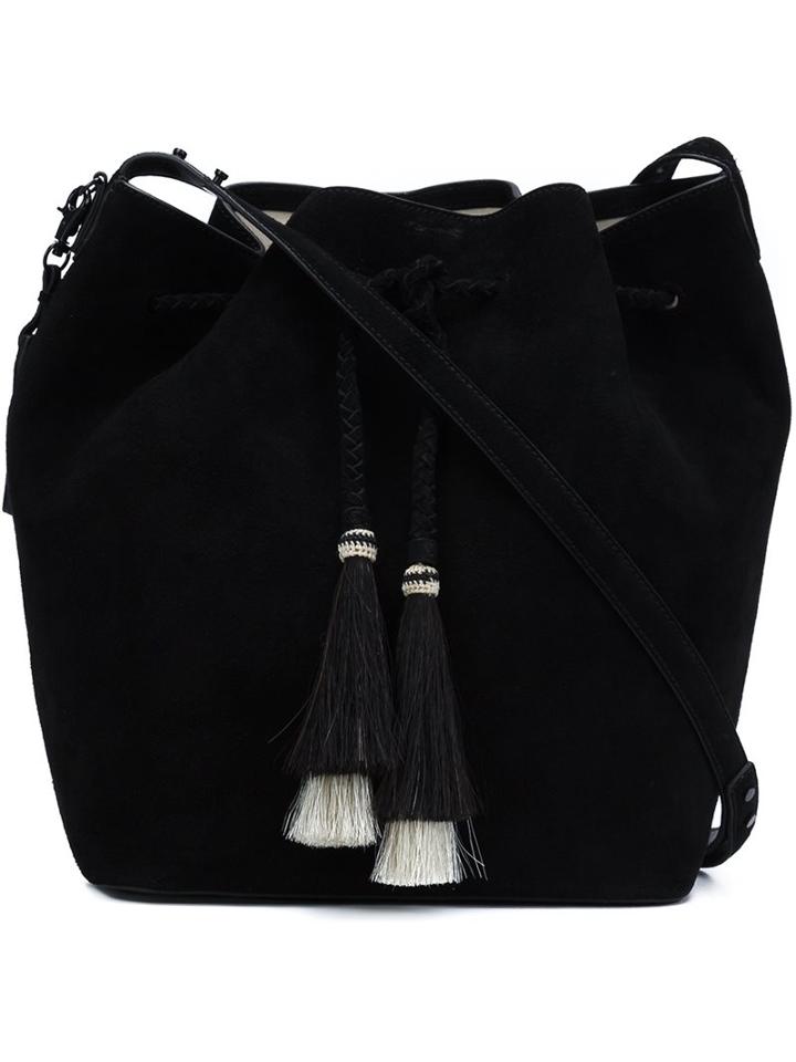 Loeffler Randall Drawstring Bucket Bag, Women's, Black
