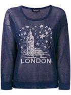 Twin-set London Embroidered Sweater - Blue