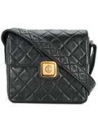 Chanel Vintage Cc Pushlock Shoulder Bag - Black