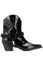 Msgm Texas Chain Boots - Black