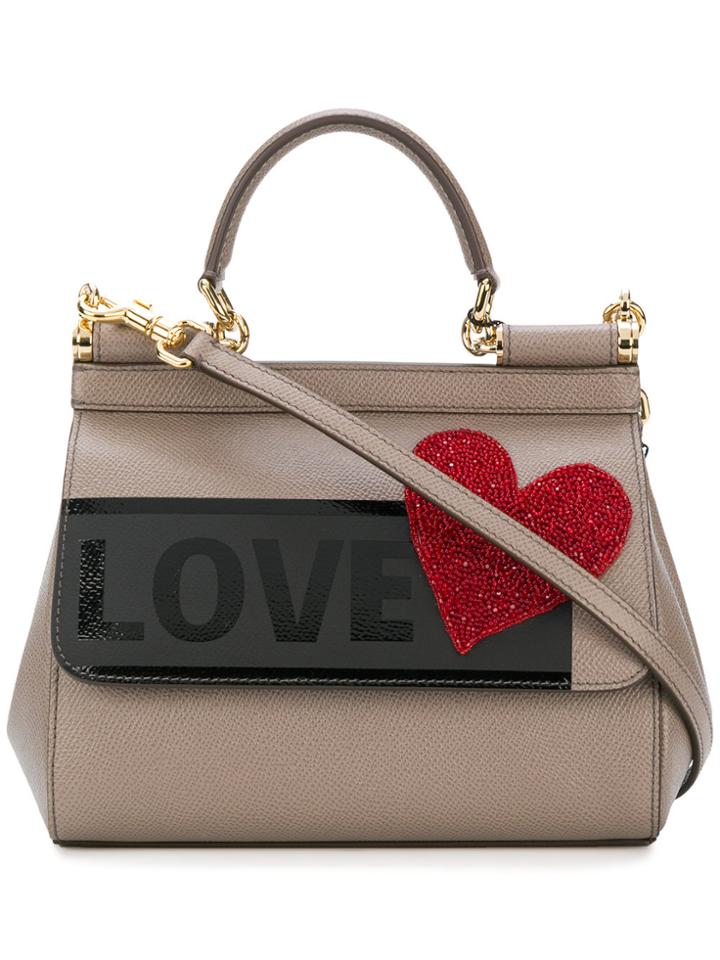 Dolce & Gabbana Medium Sicily Love Bag - Nude & Neutrals