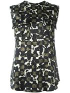 Dsquared2 Camouflage Print Top, Women's, Size: 44, Green, Silk