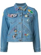 Marc Jacobs Patch Jacket, Women's, Size: Large, Blue, Cotton