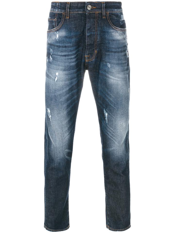 Low Brand Light-wash Fitted Jeans - Blue