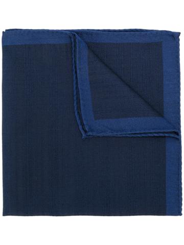 Fashion Clinic Timeless Two-tone Pocket Square - Blue