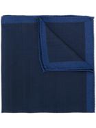 Fashion Clinic Timeless Two-tone Pocket Square - Blue