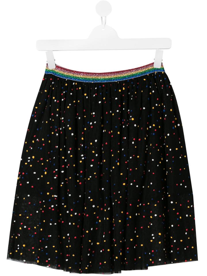 Stella Mccartney Kids Polka Dot Tulle Skirt - Black