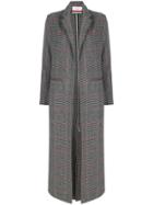 Danielapi Check Pattern Coat - Grey