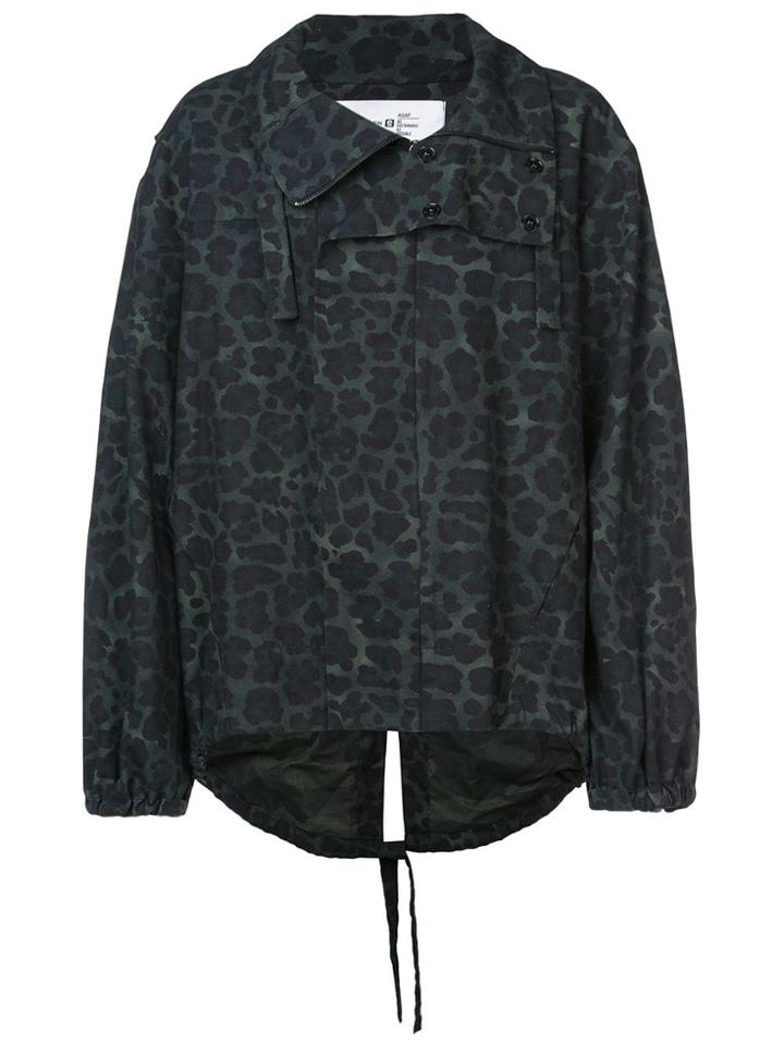 Osklen Animal Print Coat - Green