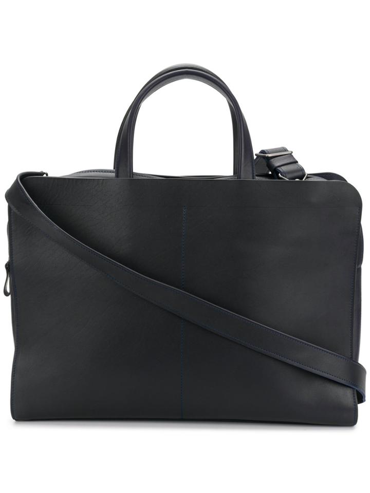 Isaac Reina Top Zipped Messenger Bag - Blue