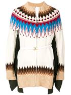 Sacai Hybrid Knitted Nordic Jacket - White