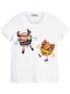 Burberry Creature Embellished T-shirt - White