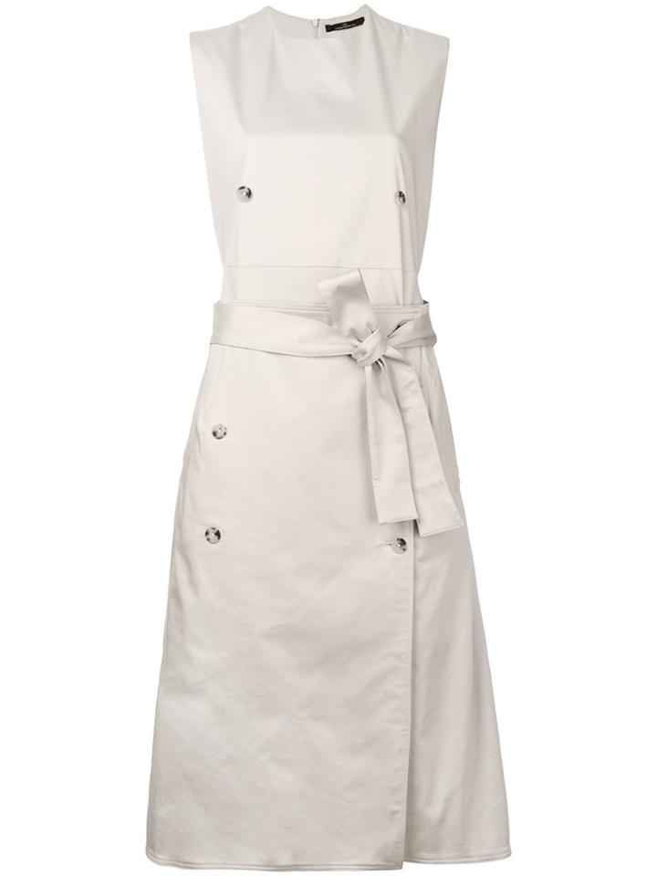 Rokh Trench Style Dress - Brown