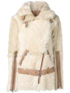 Rokh Contrast Zip-detail Coat - Neutrals