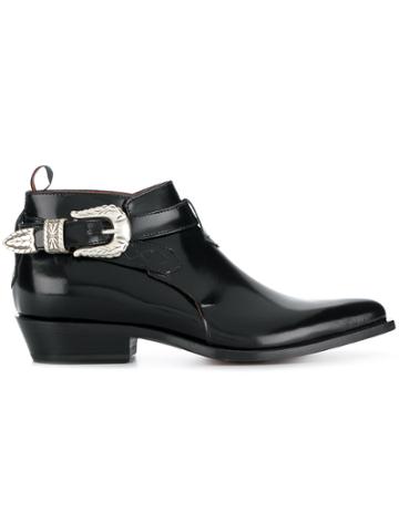 Sonora Chunky Heeled Boots - Black