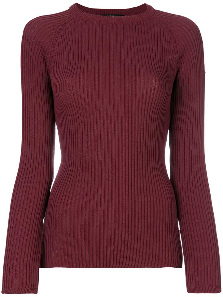 Versus Slim-fit Logo Knitted Top - Pink & Purple