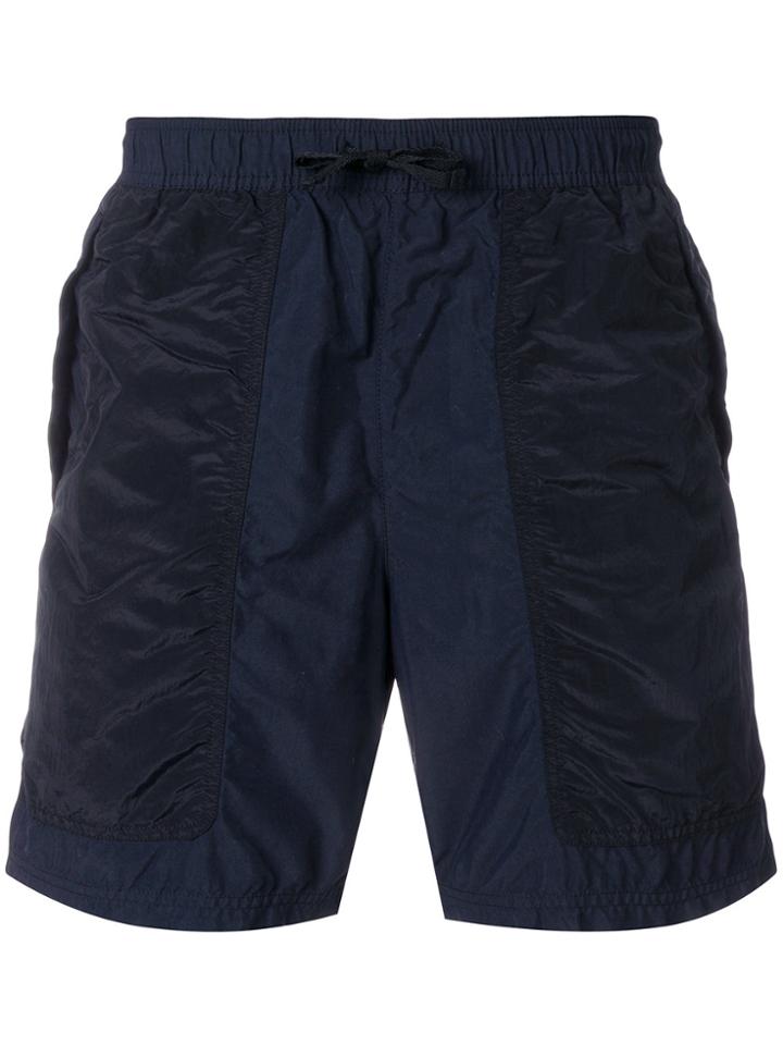 Stone Island Panelled Beach Shorts - Blue