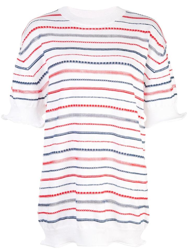 Sonia Rykiel Striped Knit T-shirt - White