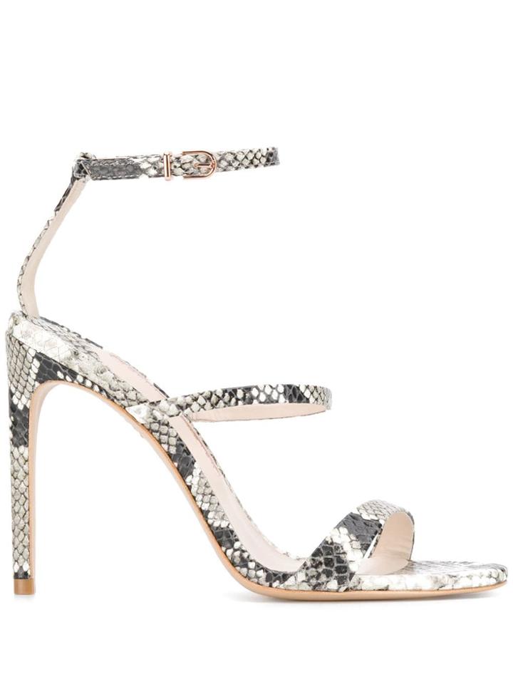 Sophia Webster Snakeskin Print Sandals - Neutrals
