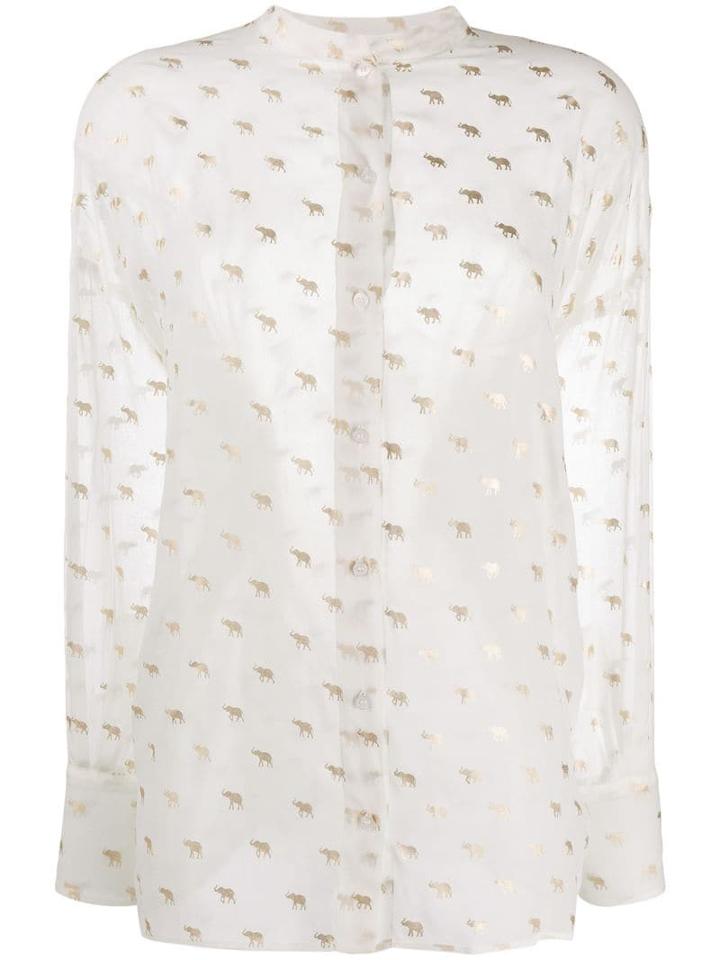 Dondup Elephant Print Shirt - White