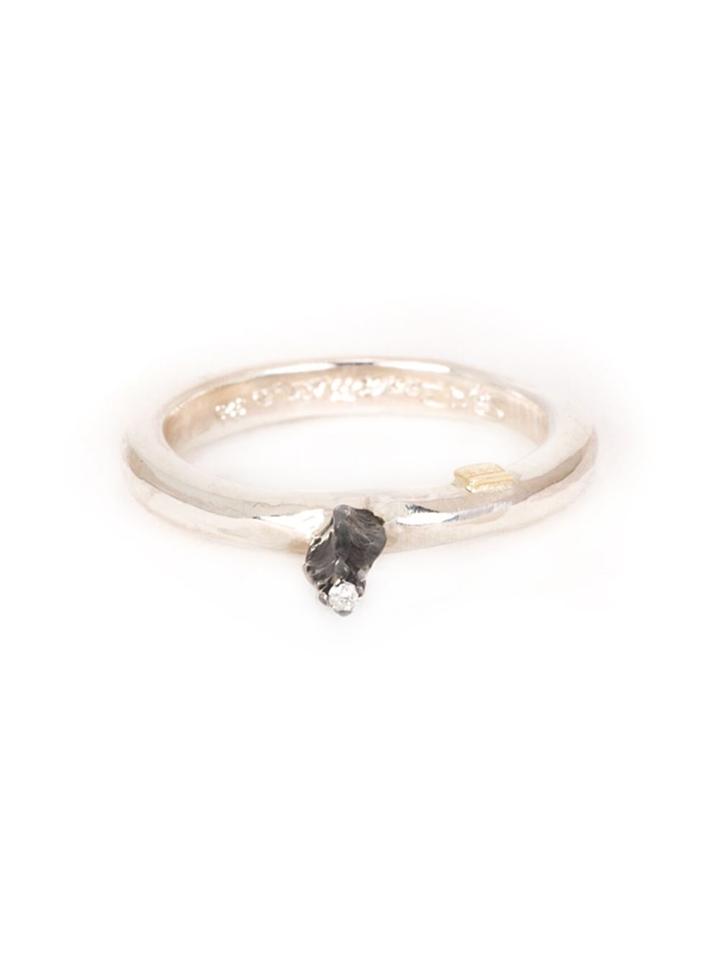 Rosa Maria Solitaire Diamond Ring - Metallic