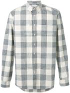 Schnaydermans - 'leisure Glen' Check Shirt - Men - Cotton/linen/flax - M, White, Cotton/linen/flax