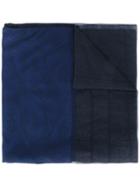 Giorgio Armani - Embroidered Stole - Women - Silk/linen/flax/acetate - One Size, Blue, Silk/linen/flax/acetate