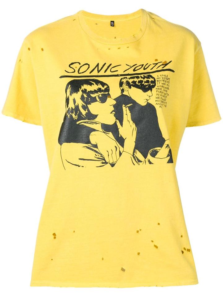 R13 Sonic Youth T-shirt - Yellow