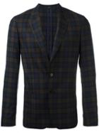 Paul Smith Checked Blazer Jacket, Men's, Size: 52, Blue, Silk/cupro/wool