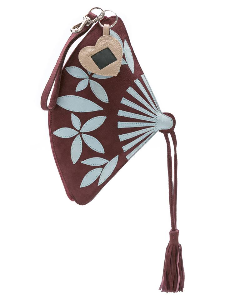 Sarah Chofakian Suede Clutch, Women's, Pink/purple, Goat Skin