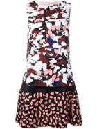 Jil Sander Navy Sleeveless Floral Print Dress, Women's, Size: 38, Blue, Polyester/spandex/elastane/rayon