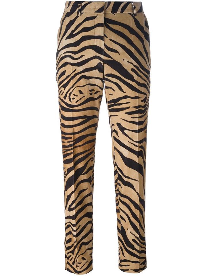 Alberta Ferretti Zebra Print Trousers