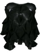 Junya Watanabe Comme Des Garçons Ruffled Sweatshirt, Women's, Size: Small, Black, Nylon/polyester