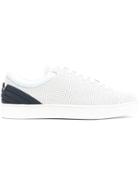 Emporio Armani Perforated Tennis Sneakers - White