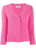 Prada Knitted Cropped Cardigan - Pink