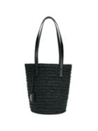 Saint Laurent Raffia Tote Bag - Black
