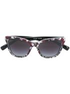 Dolce & Gabbana Kids Floral Print Sunglasses, Girl's, Black
