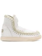 Mou Stitch Detail Eskimo Boots - White