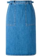 Mih Jeans Juno Denim Skirt, Women's, Size: Large, Blue, Cotton