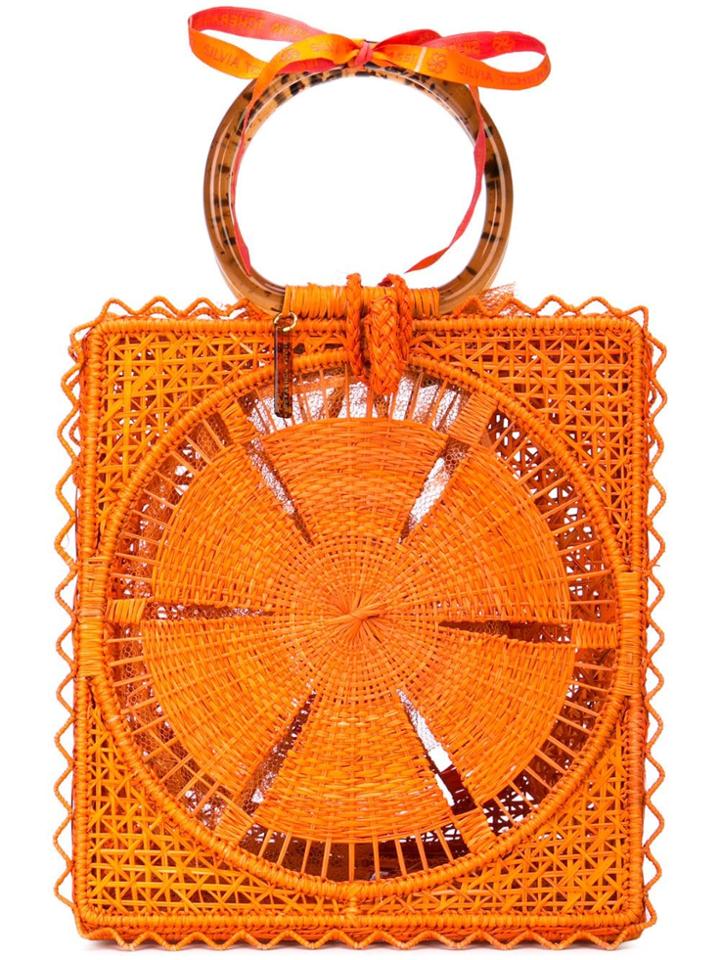 Silvia Tcherassi Woven Box Tote - Orange