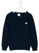 Carrèment Beau - Checked Jumper - Kids - Cotton - 2 Yrs, Blue