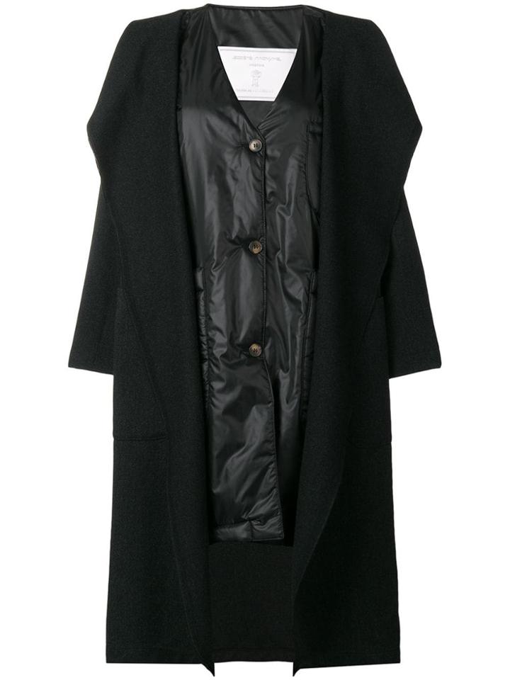 Société Anonyme Gilet Layered Cape Coat - Black