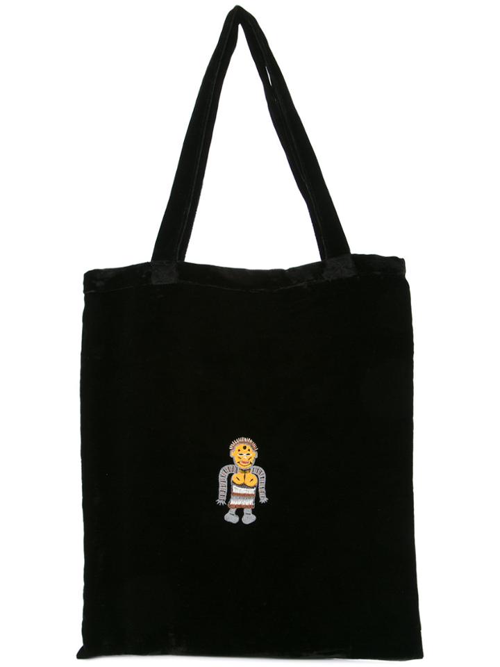 Jupe By Jackie Embroidered Tote Bag - Black