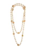 Chanel Vintage Gripoix Sautoir Necklace, Women's, Yellow/orange