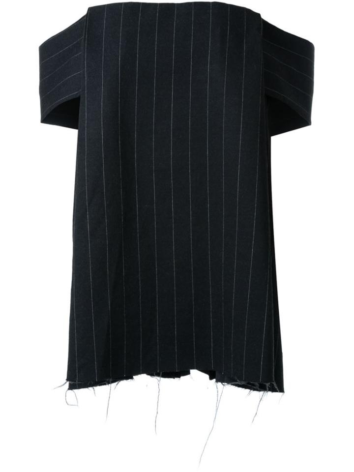 Scanlan Theodore Pinstripe Cold Shoulder Top